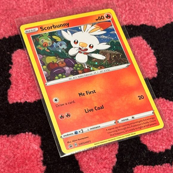 Scorbunny SWSH071 – Pokémon TCG Sword & Shield Promo – As Pictured - Picture 2 of 6